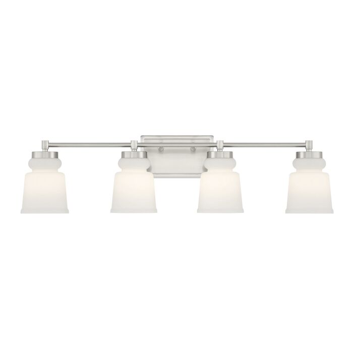 Meridian 4 Light Bathroom Vanity Light in Brushed Nickel