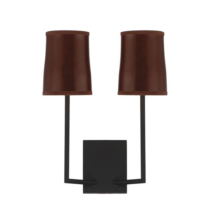 Meridian 2 Light Wall Sconce in Matte Black