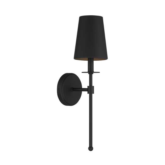 Meridian 1 Light Wall Sconce in Matte Black