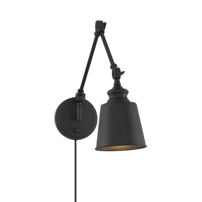  Adjustable Wall Sconce in Matte Black 