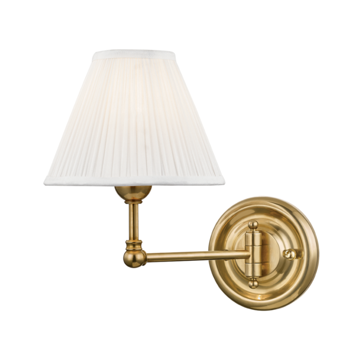 Hudson Valley Classic No.1 by Mark D. Sikes Wall Sconce in Aged Brass