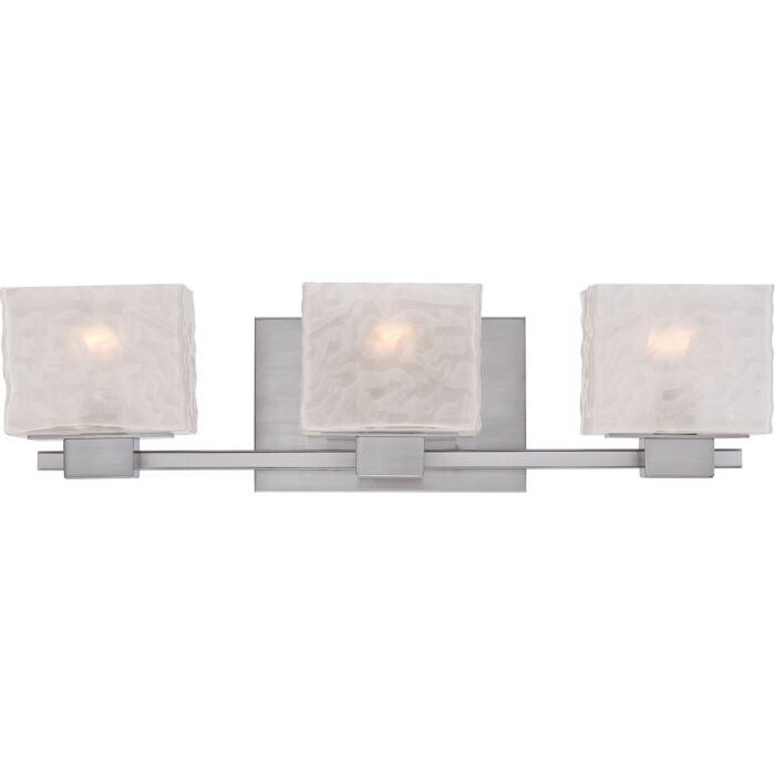 Quoizel Melody 3 Light Bathroom Vanity Light in Brushed Nickel