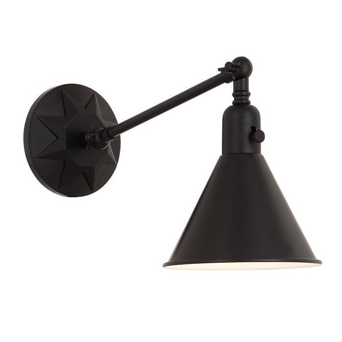 Crystorama Morgan Wall Sconce in Matte Black