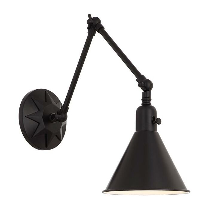 Crystorama Morgan Wall Sconce in Matte Black
