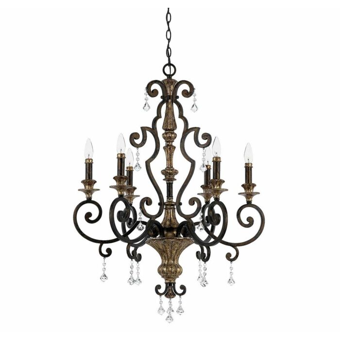Quoizel Marquette 6 Light 38 Inch Traditional Chandelier in Heirloom