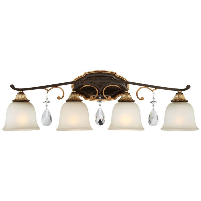 Metropolitan Chateau Nobles 4 Light Bathroom Vanity Light in Raven Bronze