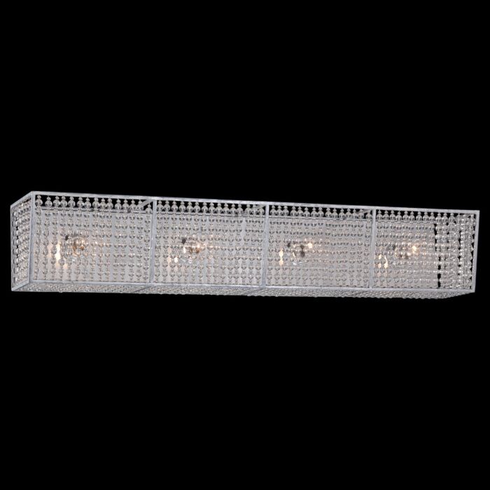 Metropolitan Saybrook 32.5 Inch 4 Light Bathroom Vanity Light LIght in Catalina Silver