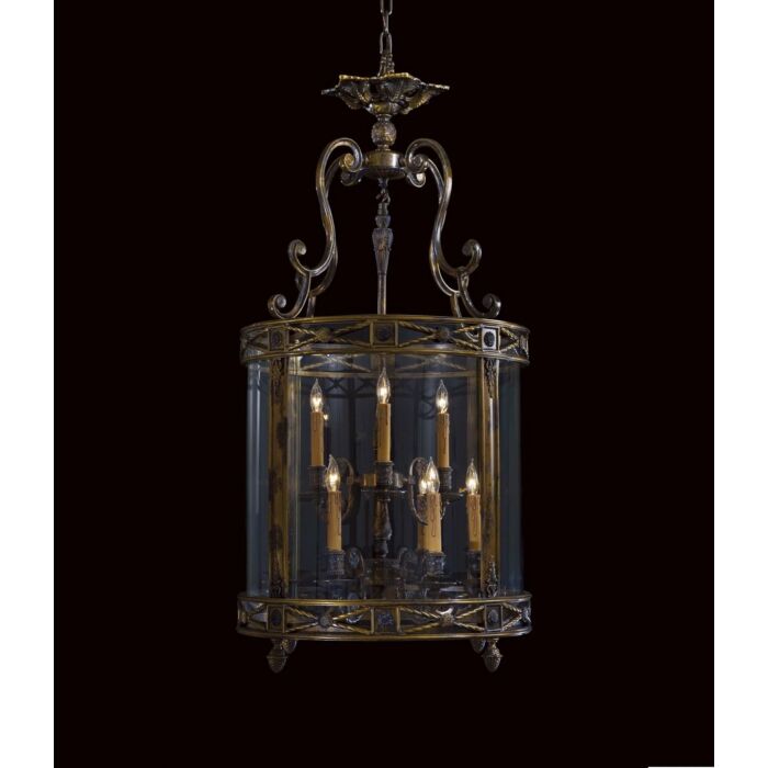 Metropolitan European 9 Lt Foyer Pendant in Oxide Brass