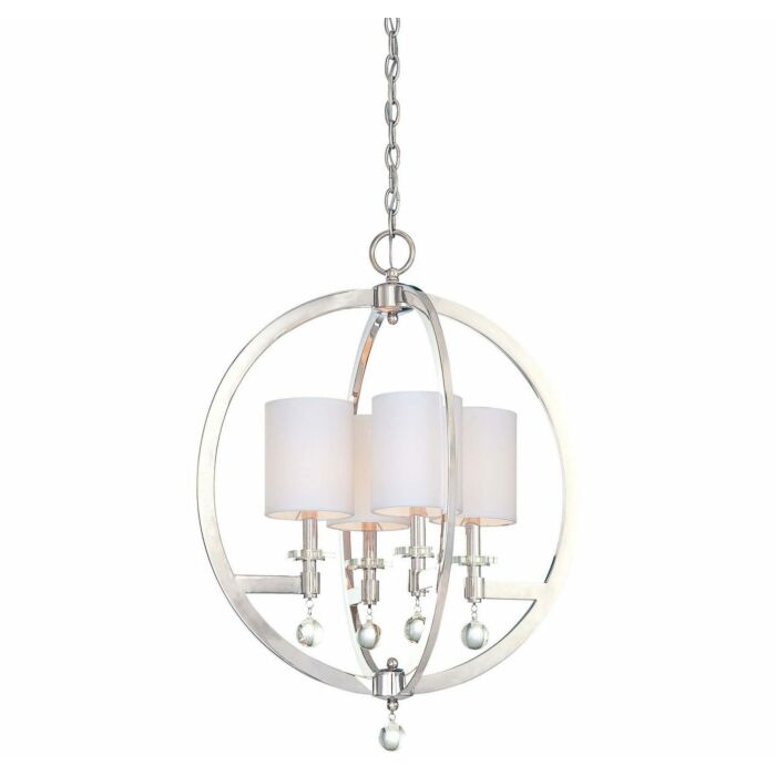 Metropolitan Chadbourne 4 Lt Pendant in Polished Nickel