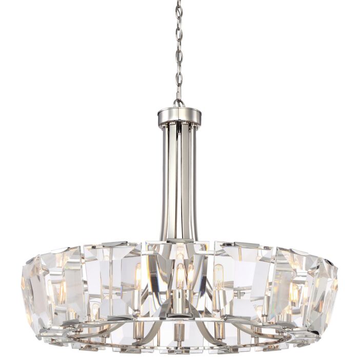 Metropolitan Castle Aurora 16 Light Chandelier in Polished Nickel