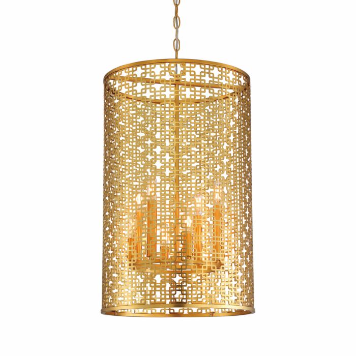 Metropolitan Blairmmor 8 Light 17 Inch Pendant Light in Honey Gold