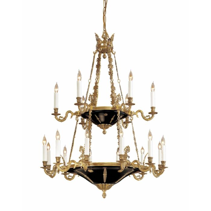 Metropolitan European 18 Lt Chandelier in Gold