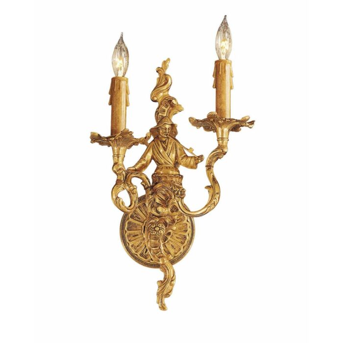 Metropolitan European 2 Lt Wall Sconce in French Gold