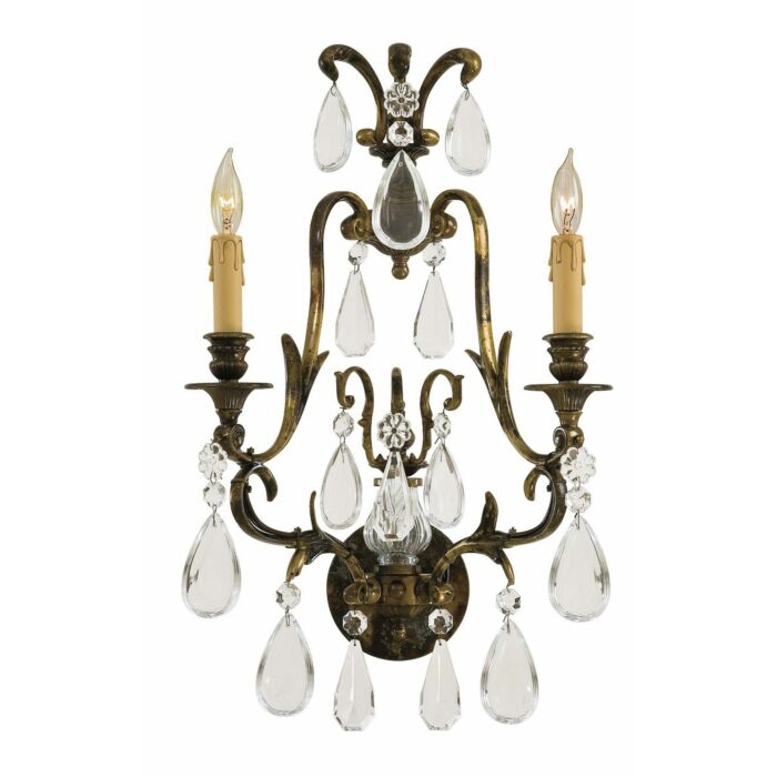 Metropolitan European 2 Lt Wall Sconce in Oxidized Brass