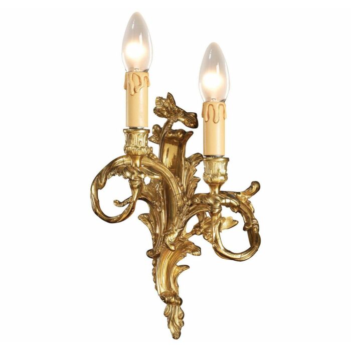 Metropolitan European 2 Lt Wall Sconce in French Gold