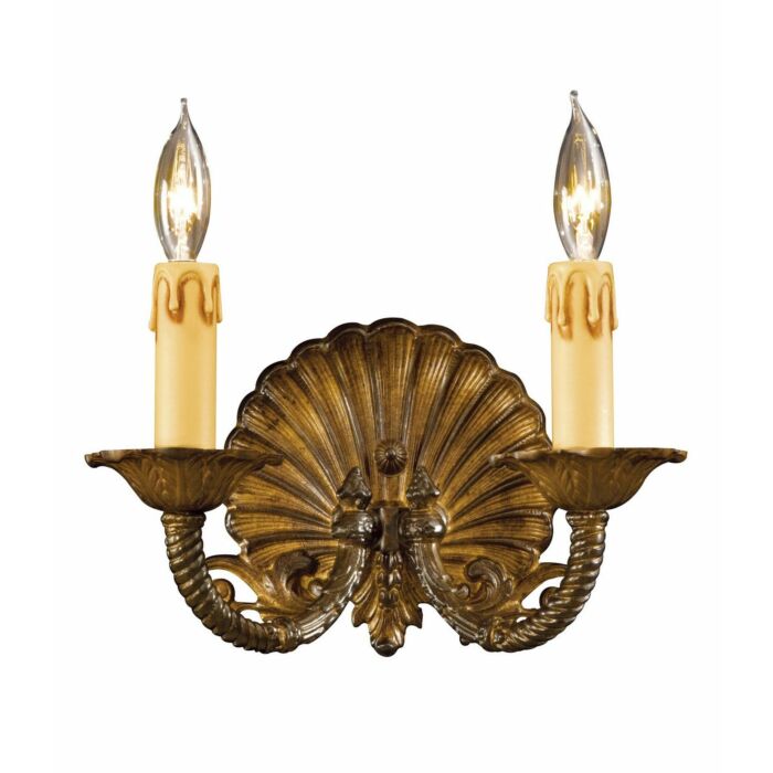 Metropolitan European 2 Lt Wall Sconce in Antique Bronze