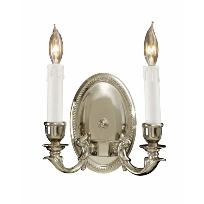 Metropolitan European 2 Lt Wall Sconce in Polished Chrome