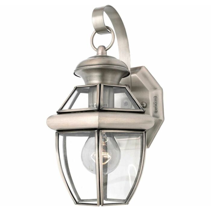 Quoizel Newbury 7 Inch Outdoor Wall Light in Pewter