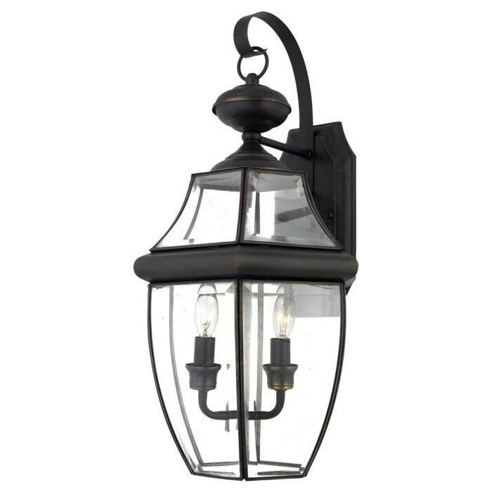 Quoizel Newbury 2 Light Wall Lantern Light in Medici Bronze