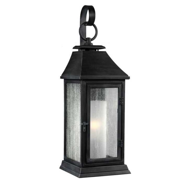 Shepherd Outdoor Wall Light in Dark Weathered Zinc by Sean Lavin