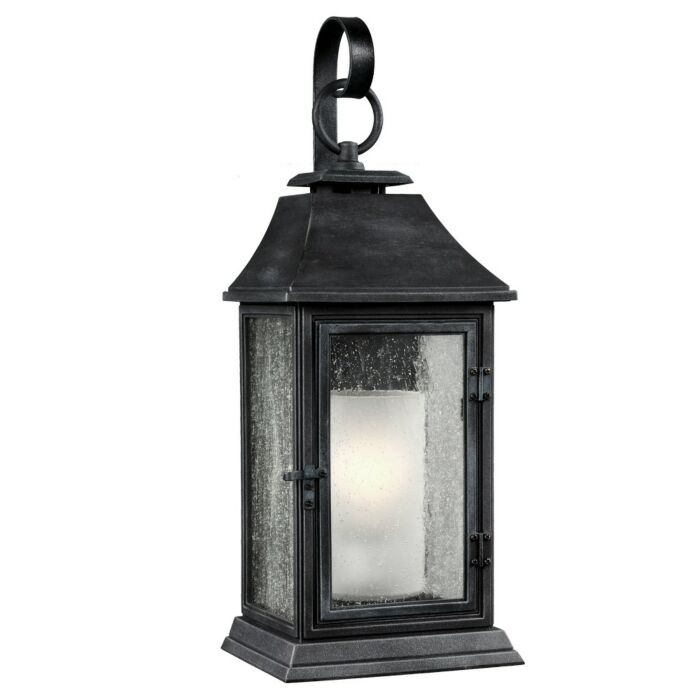 Shepherd Outdoor Wall Light in Dark Weathered Zinc by Sean Lavin