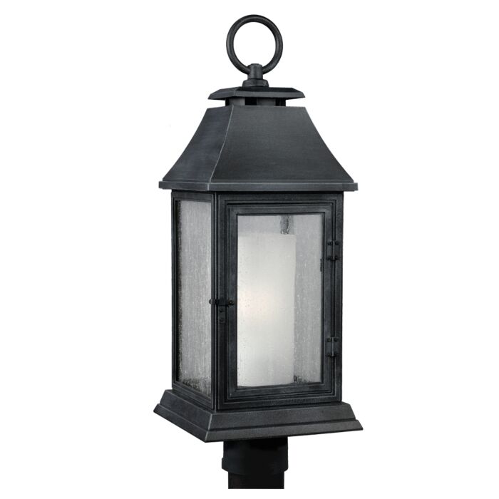 Feiss Shepherd 1 Light Outdoor Post in Dark Weathered Zinc