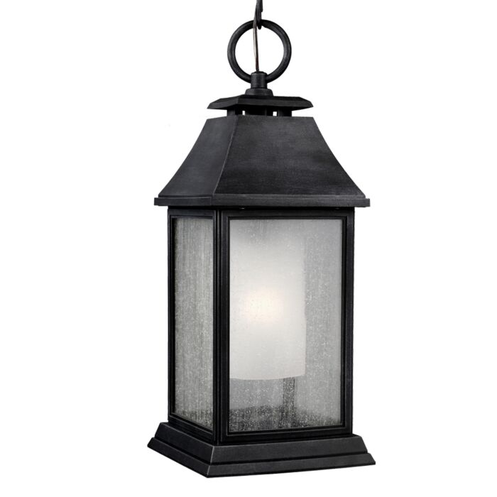 Shepherd Outdoor Hanging Light in Dark Weathered Zinc by Sean Lavin