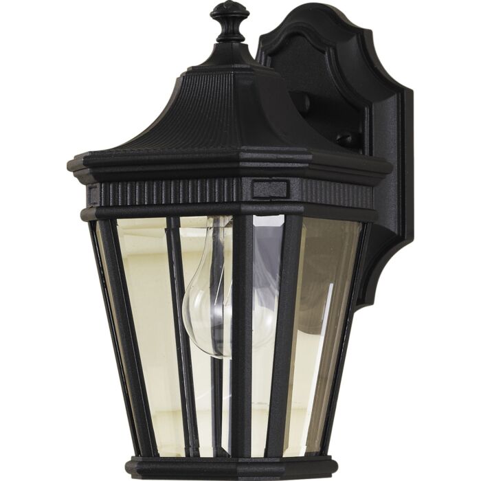 Feiss Cotswold Lane Collection 7 Inch Outdoor Lantern   Black Finish