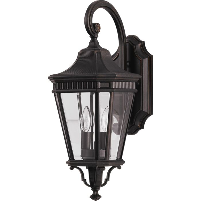 Feiss Cotswold Lane Collection 9 Inch Outdoor Lantern in Bronze Finish