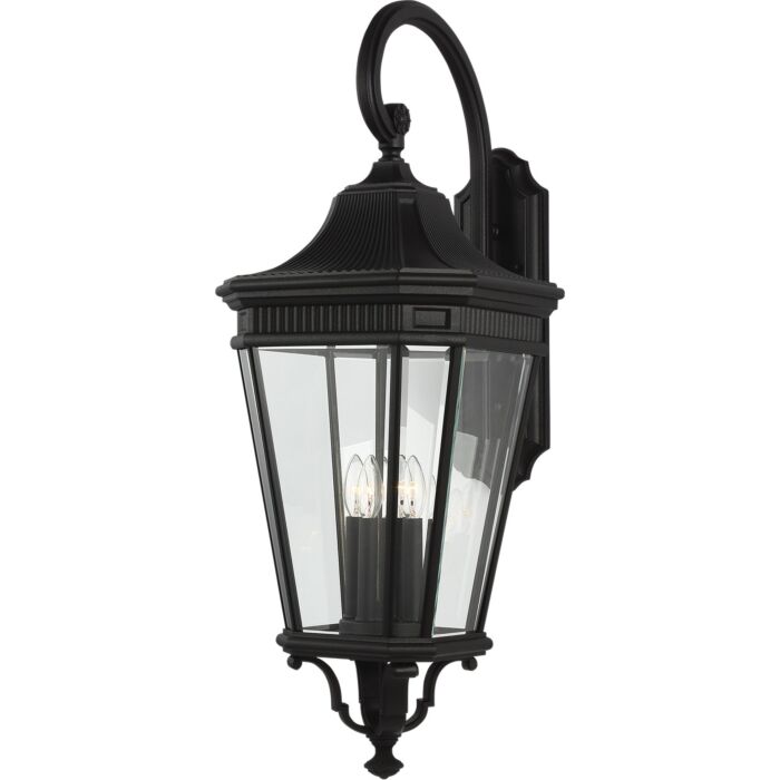 Feiss Cotswold Lane 36 Inch 4 Light Wall Lantern in Black