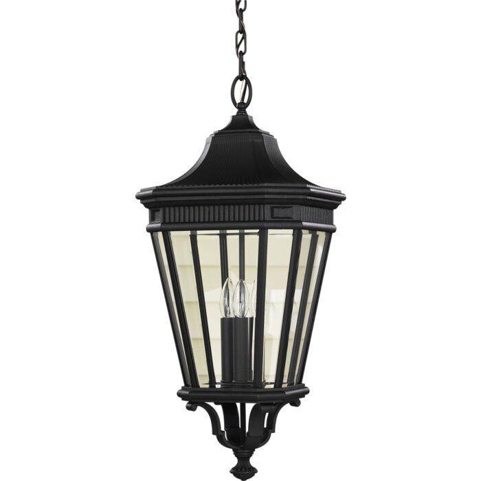 Feiss Cotswold Lane Collection 12 Inch Outdoor Lantern in Black