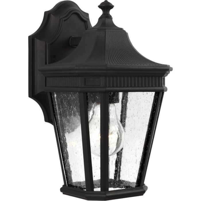 Feiss Cotswold Lane 11.5 Inch Outdoor Wall Lantern in Black