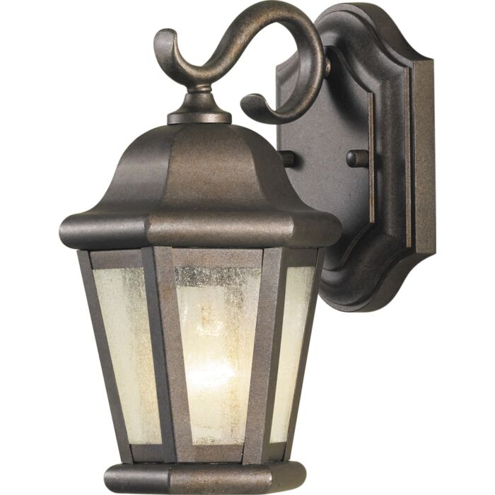 Sea Gull Lighting Martinsville 6 Inch Outdoor Wall Lantern in Corinthian Bronze
