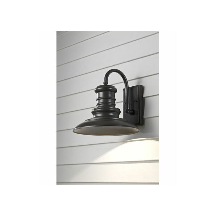 Feiss Redding Station LED Outdoor Wall Light in Restoration Bronze