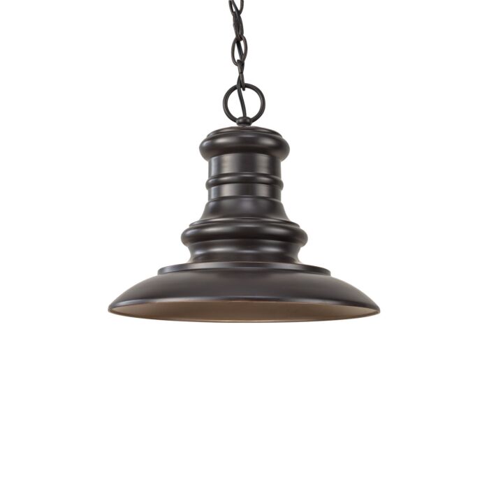 Feiss Redding Station 11 Inch Outdoor Hanging Light in Restoration Bronze Finish