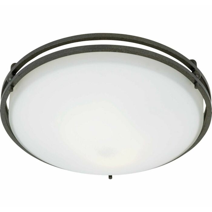 Quoizel Ozark 12.5 Inch Flush Mount in Iron