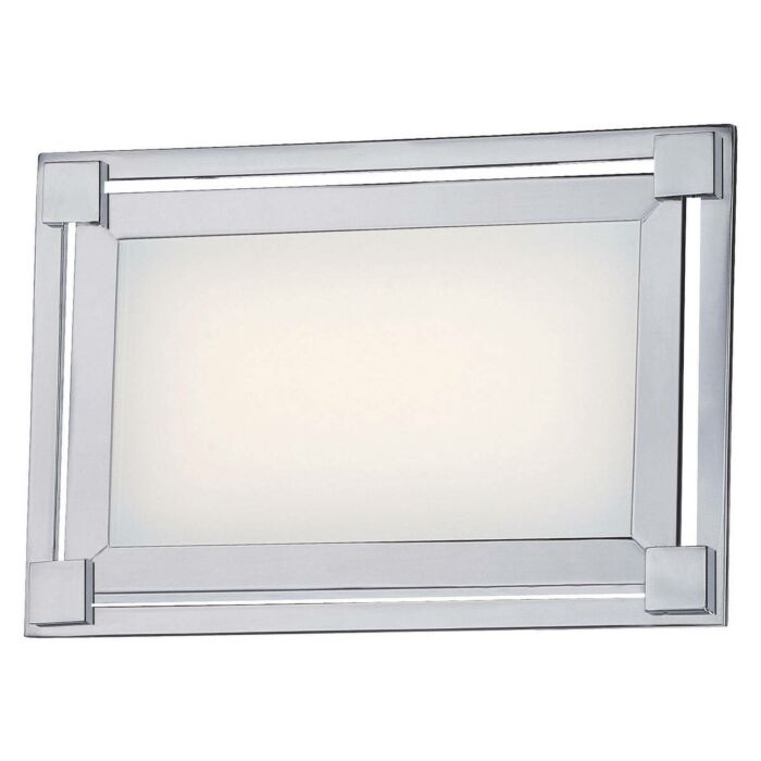 George Kovacs Framed 9 Inch Bathroom Vanity Light in Chrome
