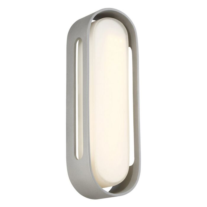 George Kovacs Floating Oval 15 Inch Outdoor Wall Light in Sand Silver