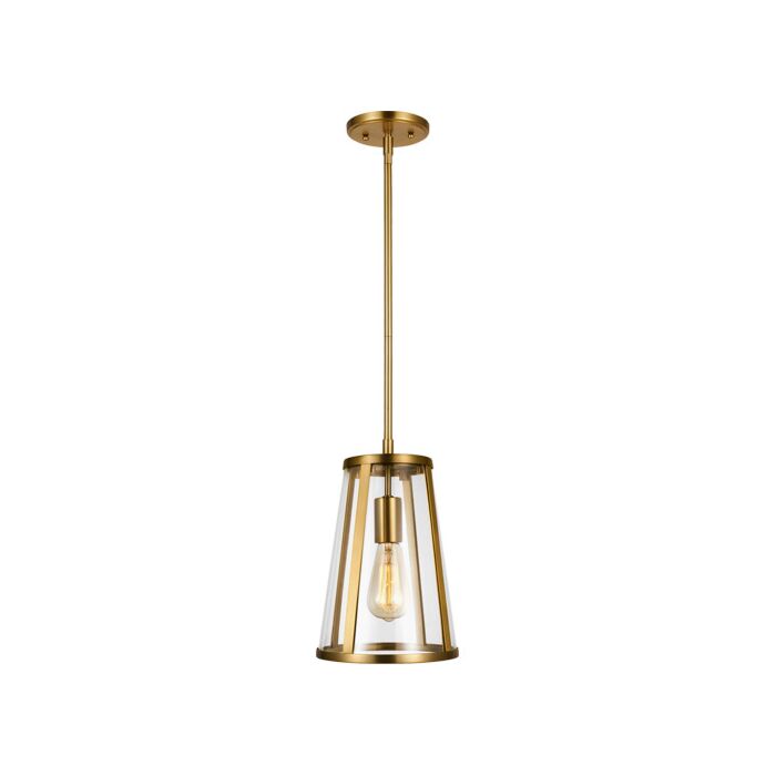 Feiss Harrow Mini Pendant in Burnished Brass