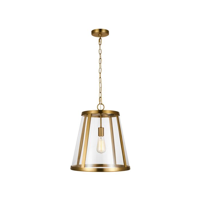 Feiss Harrow Pendant Light in Burnished Brass