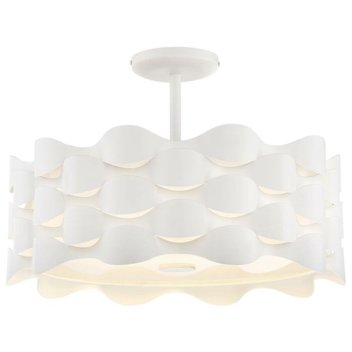 George Kovacs Coastal Current Ceiling Light in Sand White