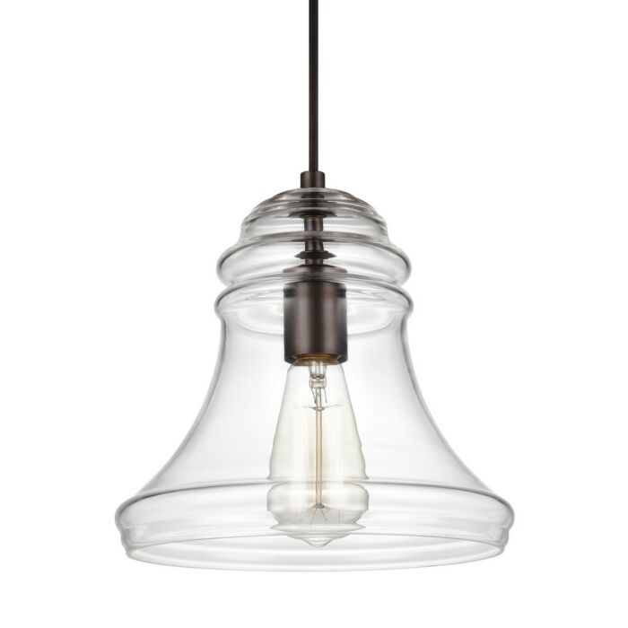 Sea Gull Lighting Doyle 9 75 Inch Mini Pendant in Oil Rubbed Bronze