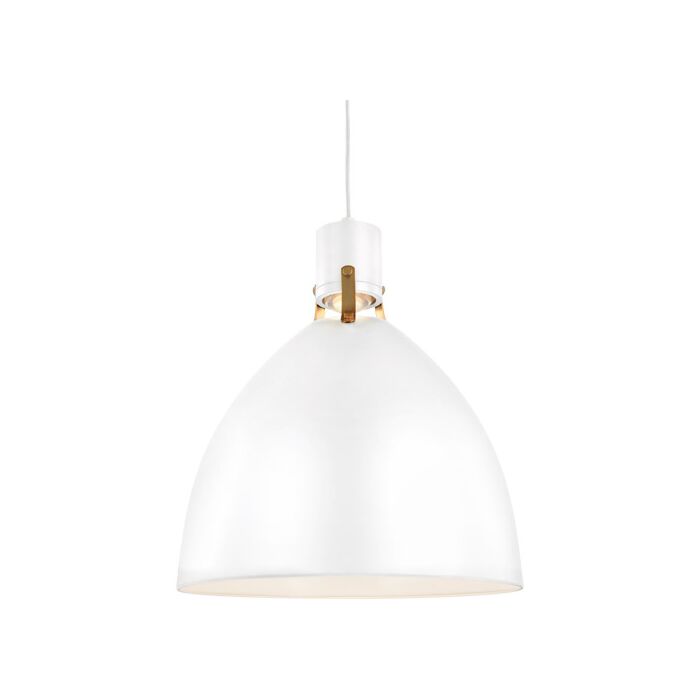 Brynne Pendant Light in Flat White And Chrome by Sean Lavin
