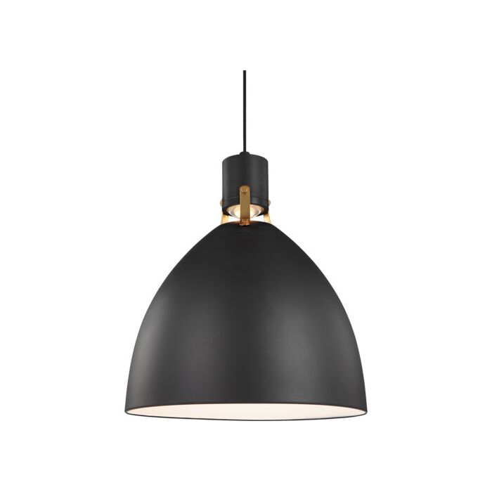 Brynne Pendant Light in Matte Black And Chrome by Sean Lavin