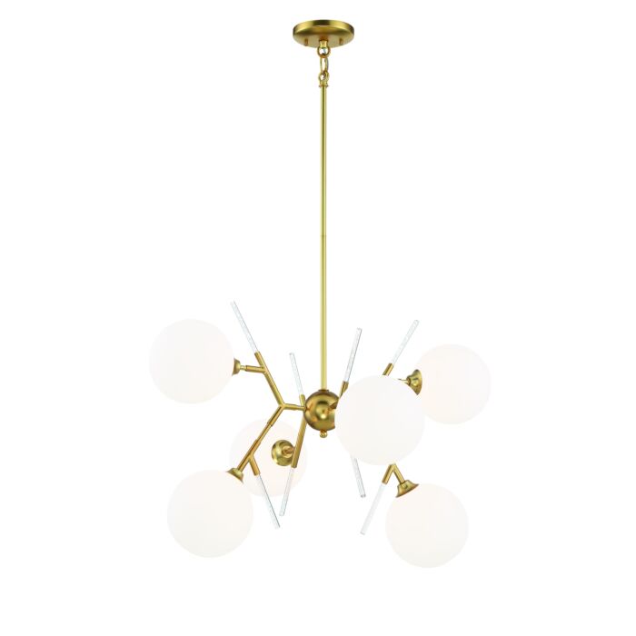 George Kovacs Polares 6 Light Chandelier in Honey Gold