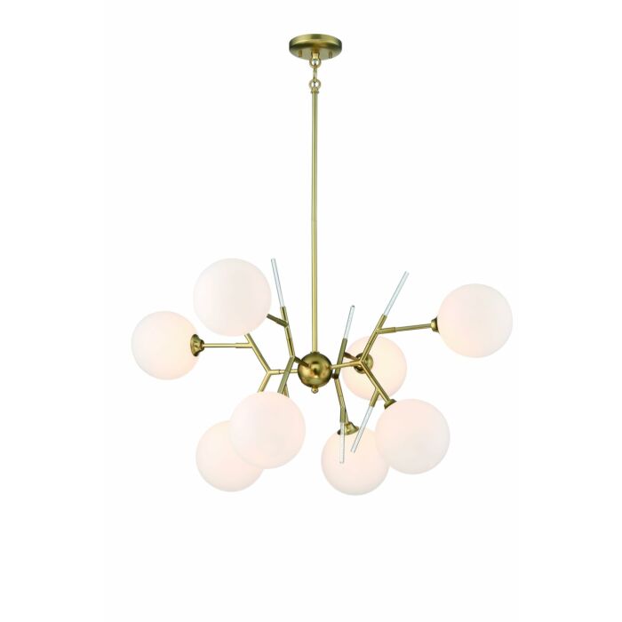 George Kovacs Polares 8 Light Chandelier in Honey Gold