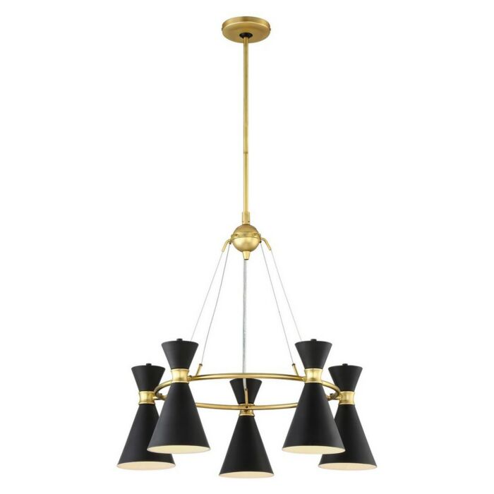George Kovacs Conic 5 Light Chandelier in Honey Gold