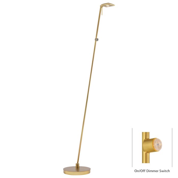 George Kovacs George'S Reading Room 50 Inch Floor Lamp in Honey Gold
