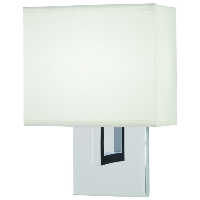 George Kovacs Squared Fabric LED Wall Sconce in Chrome