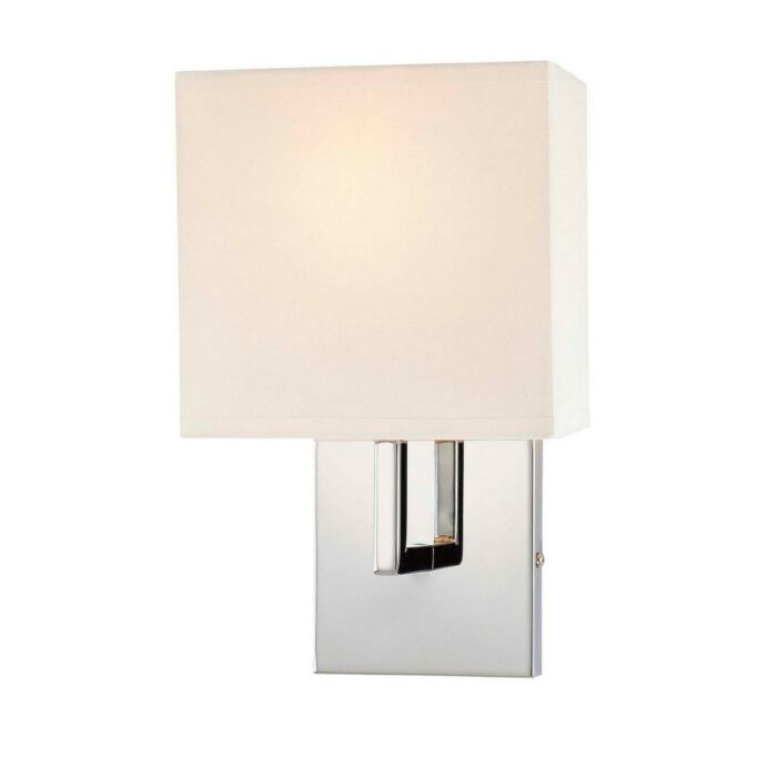 George Kovacs Squared Fabric Wall Sconce in Chrome
